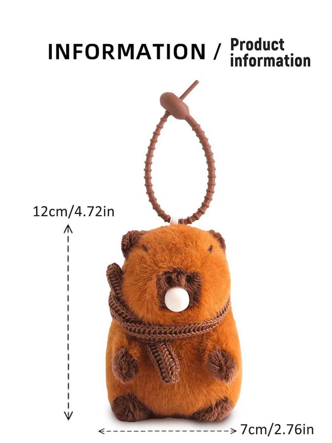 Kapibara stuffed animal, plush toy, cuddly pillow, Giant River Otter (a.k.a. Capybara), internet celebrity-style cute doll, perfect as a gift for giving, a lovely companion