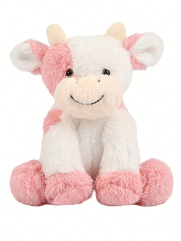 Molutian 20cm/7.87in Cute Sitting Cow Stuffed Animals Soft Cuddly Cow Plush Stuffed Animal Birthday Gifts For Boys And Girls Plush Animal Decorations ,Room Decoration,Squish Mellows,Weighted PlushTeddy