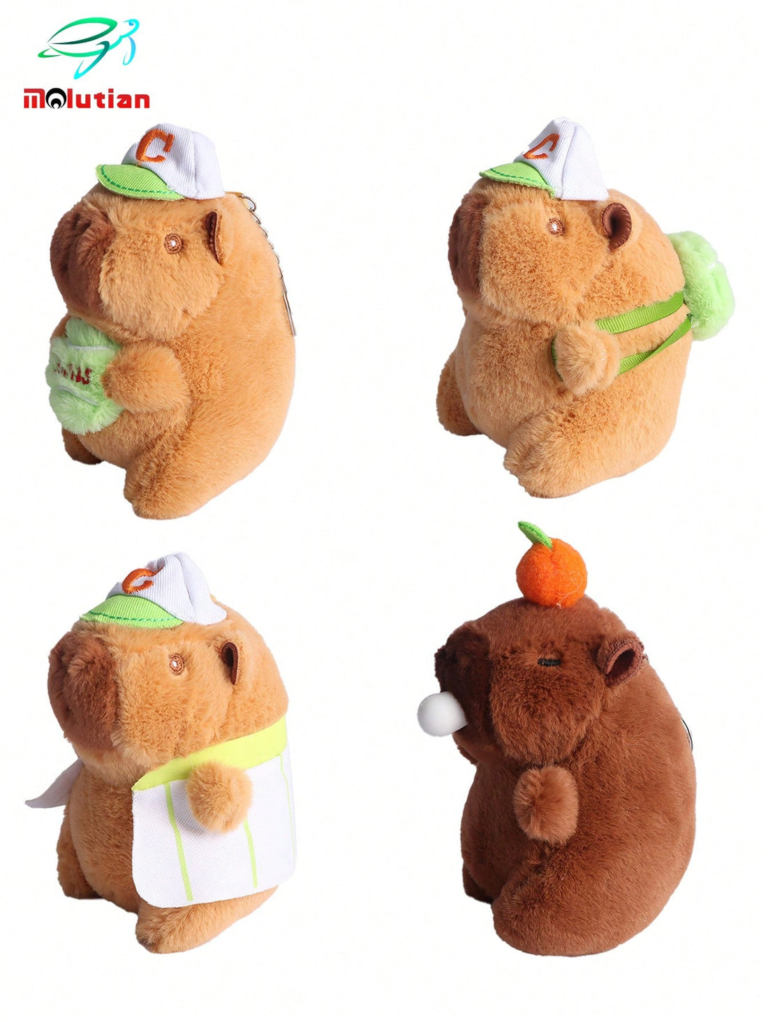 Molutian Christmas Decoration Capybara Plush Toys Turtle Simulation Capibara Animation Plush Toy Cute Doll Stuffed Animal Soft Doll Plush Christmas And Thanksgiving Gift New Year Valentine's Day Gift