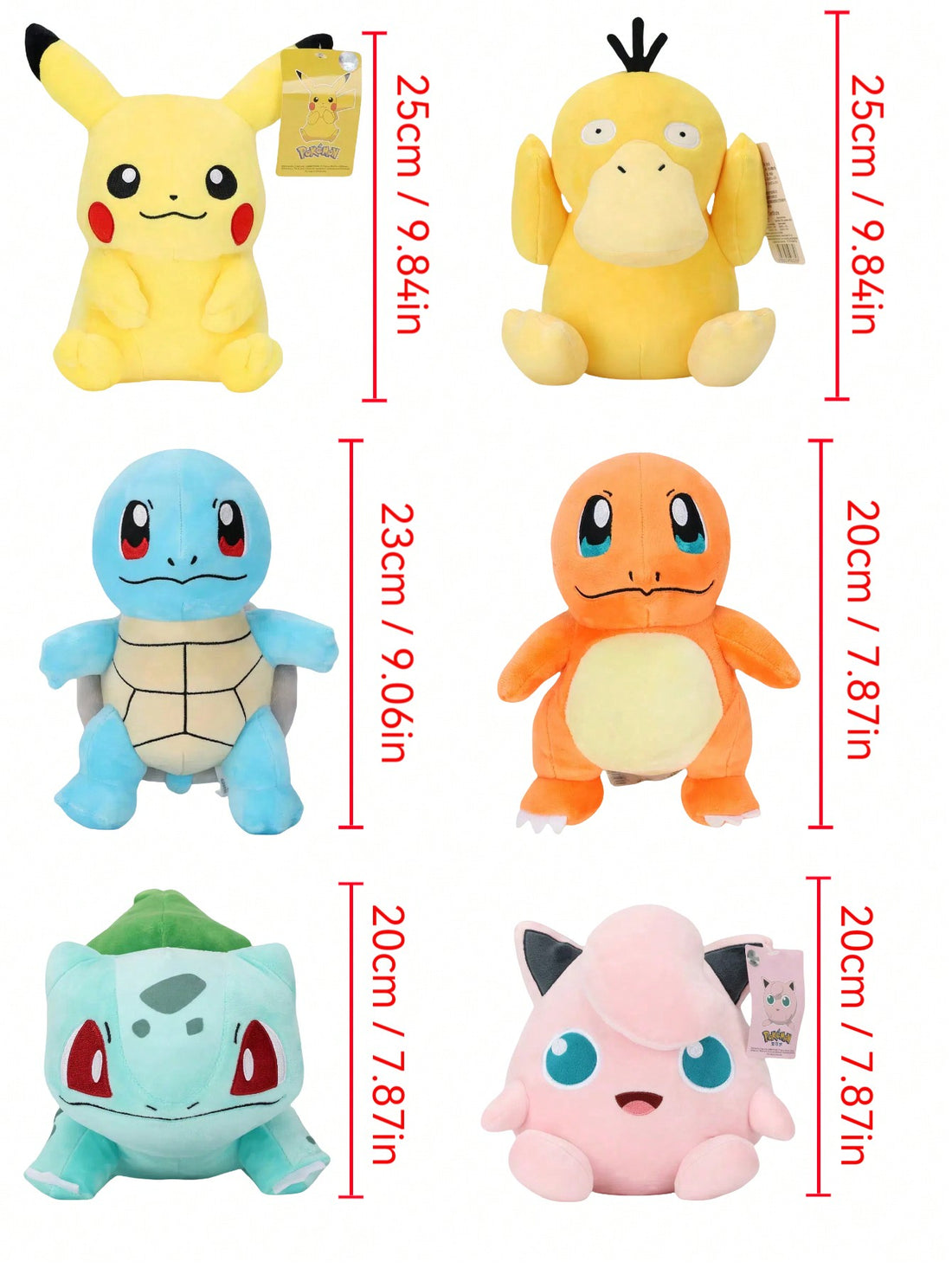 pokemon 36 Styles Plush Toy Stuffed Animal Dolls Charizard Eevee Mew Cute Cartoon Anime Figure Plush Toy Pillow Dolls Festival Gifts 20-32cm/7.87-12.6inch,Toy Story Toys,Christmas Gifts,Sonic Toys Multicolor