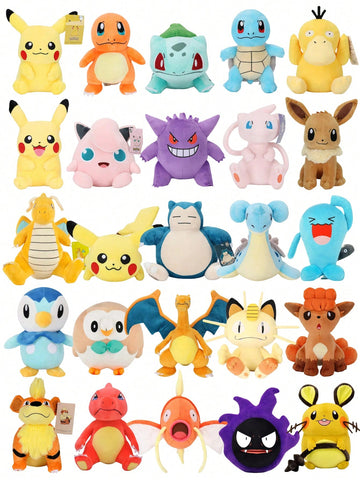 pokemon 36 Styles Plush Toy Stuffed Animal Dolls Charizard Eevee Mew Cute Cartoon Anime Figure Plush Toy Pillow Dolls Festival Gifts 20-32cm/7.87-12.6inch,Toy Story Toys,Christmas Gifts,Sonic Toys Multicolor