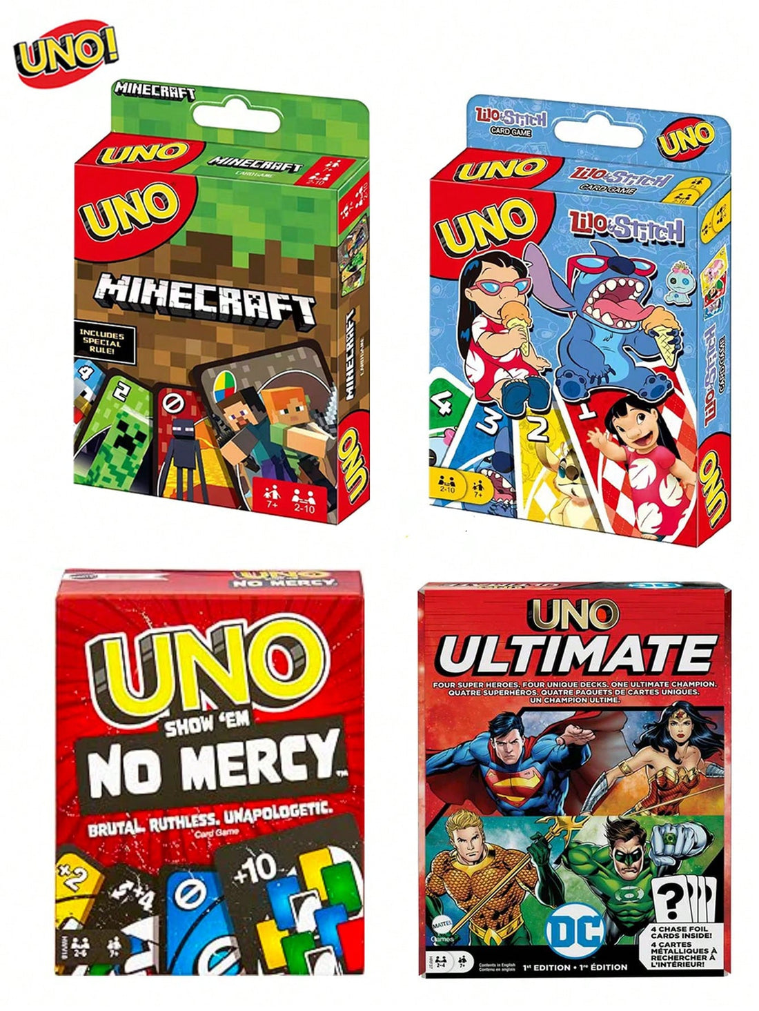 UNO Game Card, Kids, Adults, Family Night, 2-10 Players Iconic Characters, Engaging Gameplay, Develop Strategies & Skills Bundle, Birthday Gifts, Christmas Gifts, Valentine's Day Gifts, Advent Calendar Girl,Games For Girls,Cards,