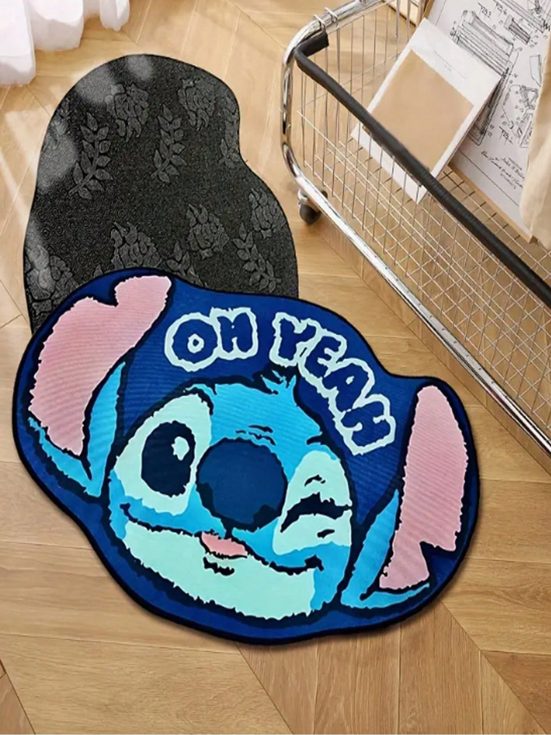 Disney Cute Stitch Cartoon Door Mat Non Slip Machine Washable Polyester Rug For Living Room Bedroom Bathroom Lilo & Stitch Mat Party Favor Decorate Accessories (Some Parts May Be Random) Multicolor