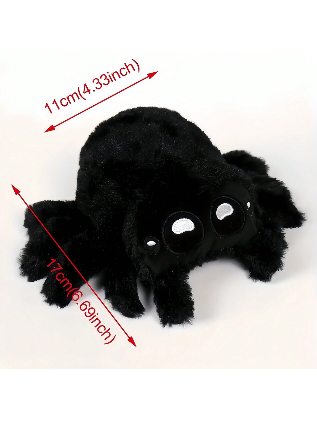 AOGER 1PC Plush Cute Spider Doll Little Spider Lucas Spider Doll Doll Lucas Spider Black And White Spider Plush Toy Doll,Toys,Plush,Spider Multicolor