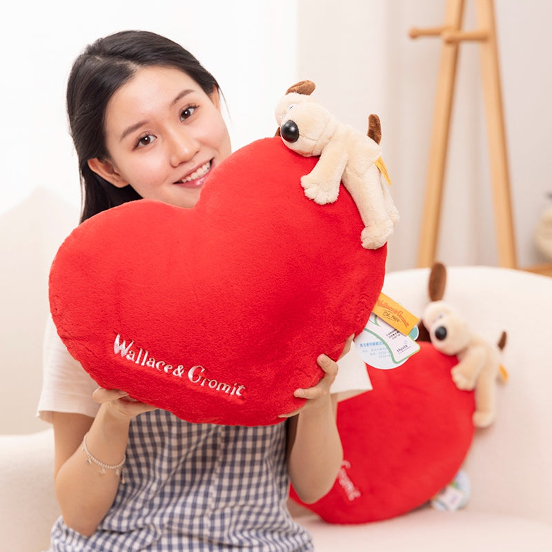 Valentines Plush, Dog Stuffed Animals with Heart Plush, Cute Dog Plush Hugging Labrador Stuffed Animal for Kids, Valentines Day Gifts for Her Him Boys Girls Party Wedding Decor