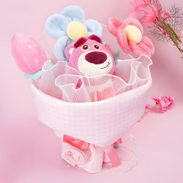 Disney Plush Bouquet Girls Gift - Lotso & Winnie the Pooh