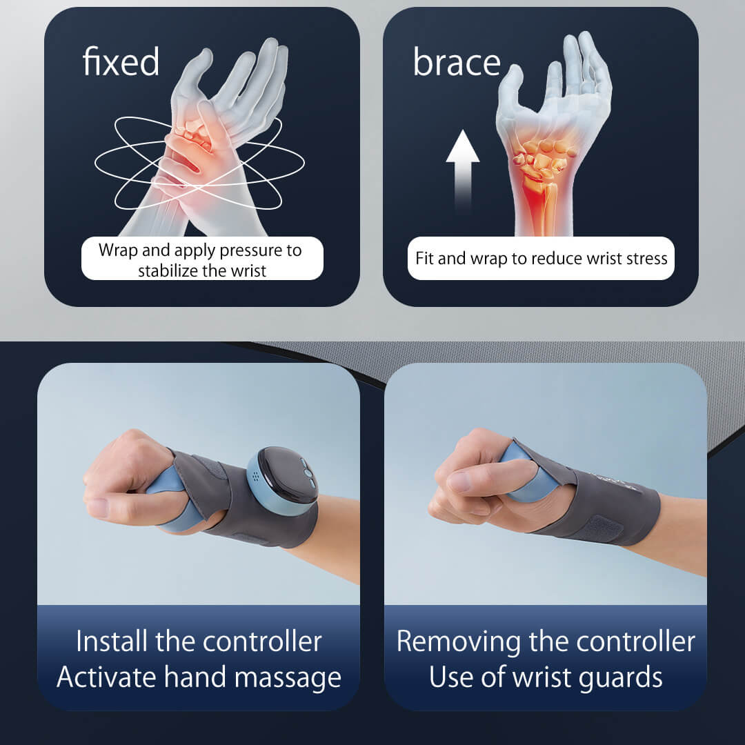 EMS Heated Carpal Tunnel Wrist Warmer - Breathable & Detachable