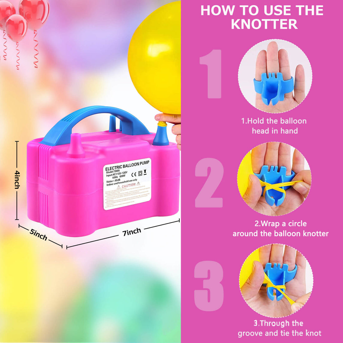 Electric Balloon Inflator Air Pump