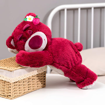 Strawberry Bear Plush Sleeping Buddy with Blanket