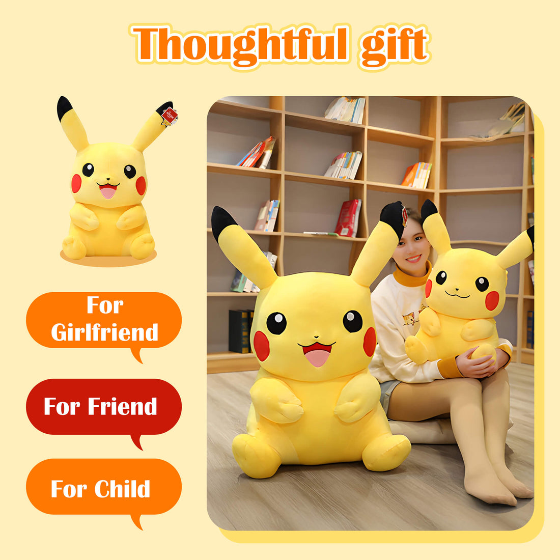 Laughing Pikachu Plush Toys - Multiple Sizes Available